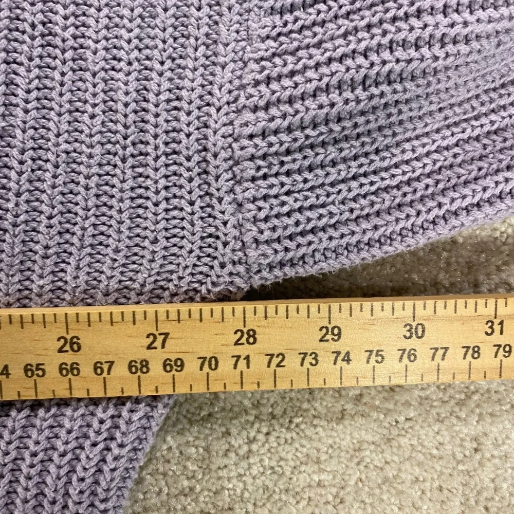 Hollister Mock Neck Sweater Womens Large Shaker Knit Cropped Relaxed Pullover